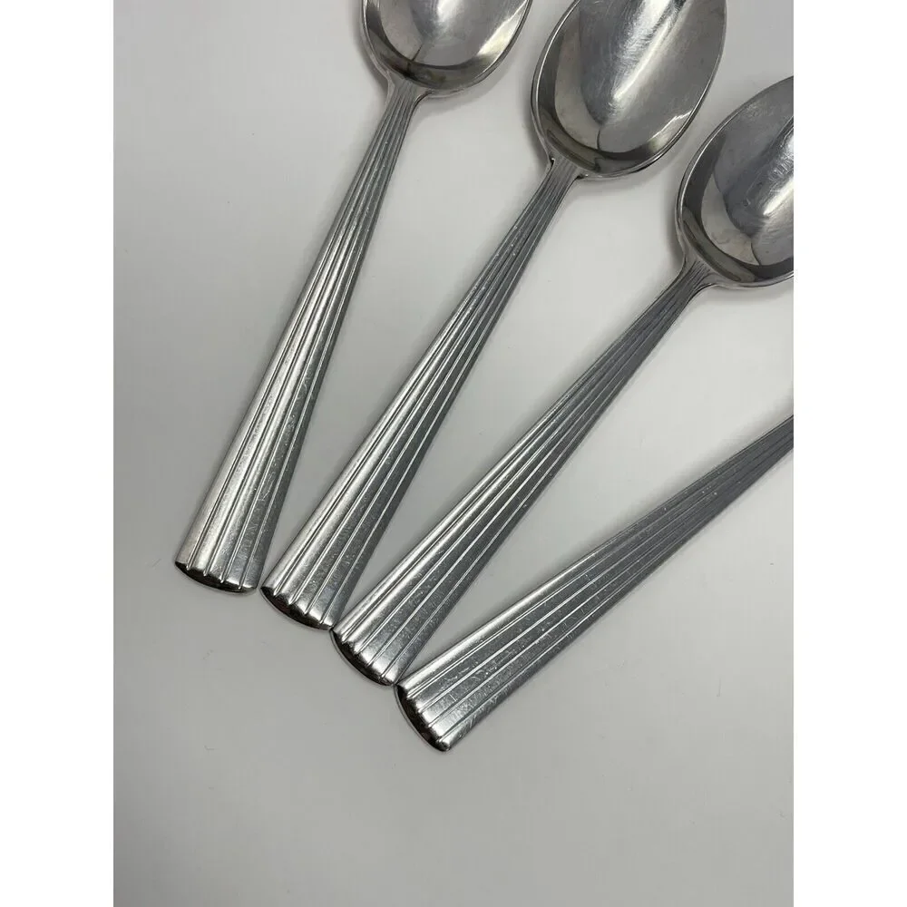Reed & Barton Berkeley 18/10 Stainless Dinner Soup Oval Place Spoon 7” Set Of 4